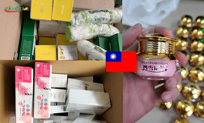 Đa dạng các loại mỹ phẩm gửi đi Đài Loan